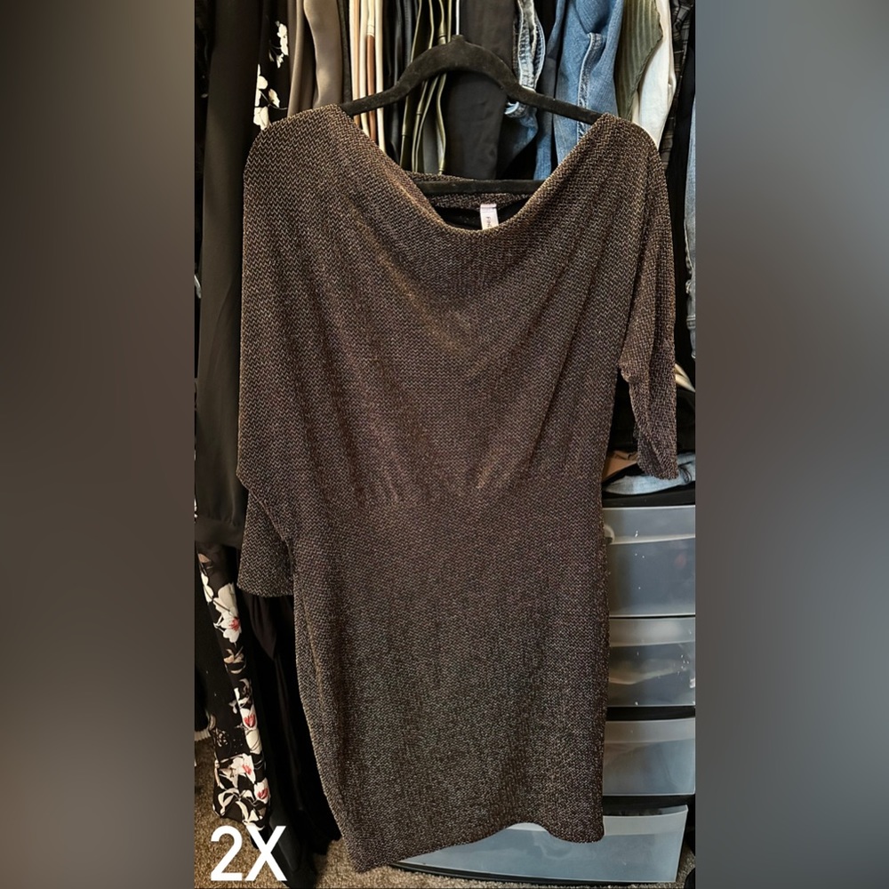 Gold and Black Dress